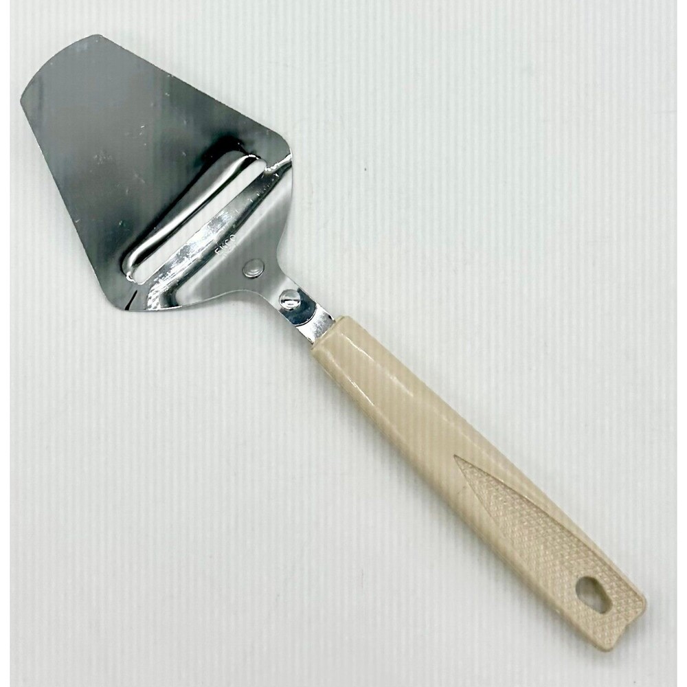 Vintage Ekco USA Stainless Steel Cheese Slicer Planer Almond Handle.